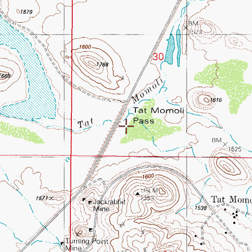 Topographic Map of Tat Momoli Pass, AZ