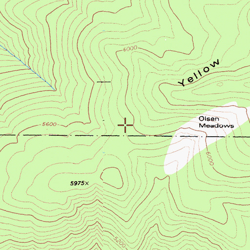 Topographic Map of Yellow Jacket Ridge, CA