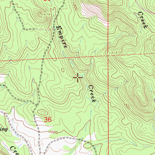 Topographic Map of York Creek, CA