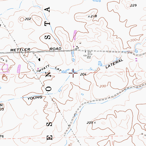 Topographic Map of Young Lateral, CA