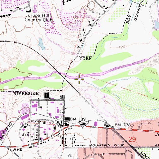 Topographic Map of Tequesquito Arroyo, CA