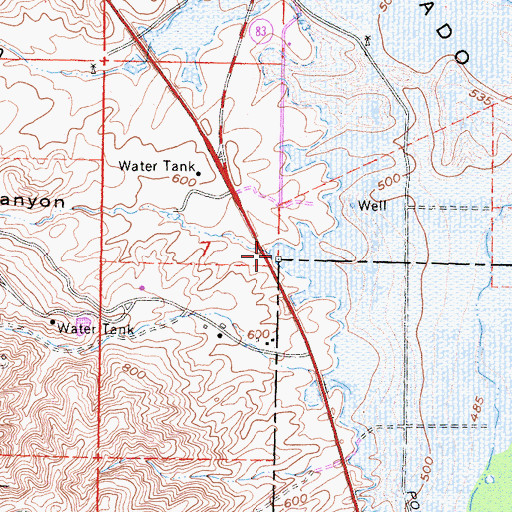 Topographic Map of Abacherli Canyon, CA