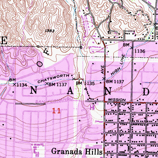 Topographic Map of Aliso Canyon, CA