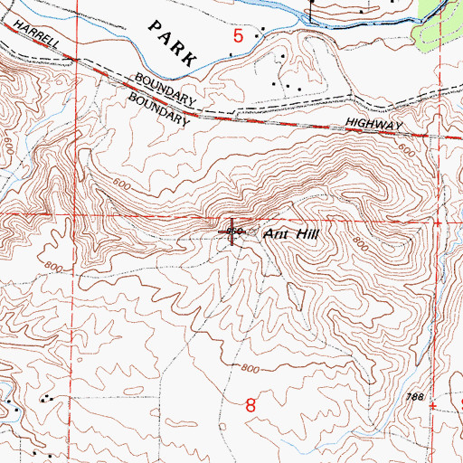 Topographic Map of Ant Hill, CA