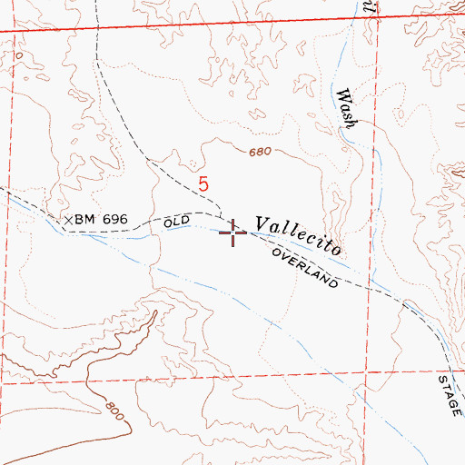 Topographic Map of Arroyo Tapiado, CA