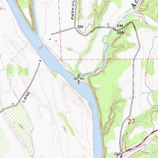 Topographic Map of Ash Creek, CA