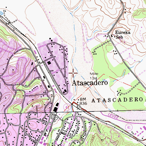 Topographic Map of Atascadero Creek, CA