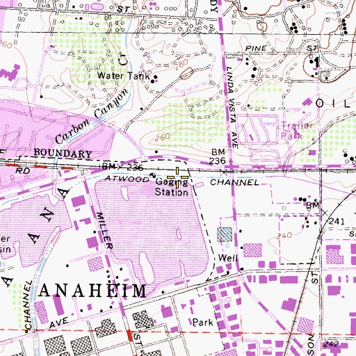 Topographic Map of Atwood Channel, CA