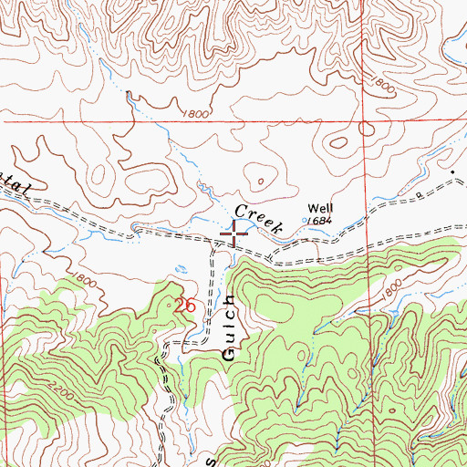 Topographic Map of Babies Gulch, CA