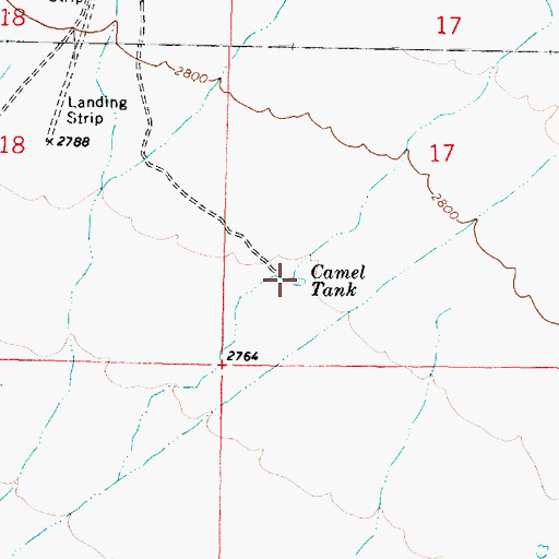 Topographic Map of Camel Tank, AZ