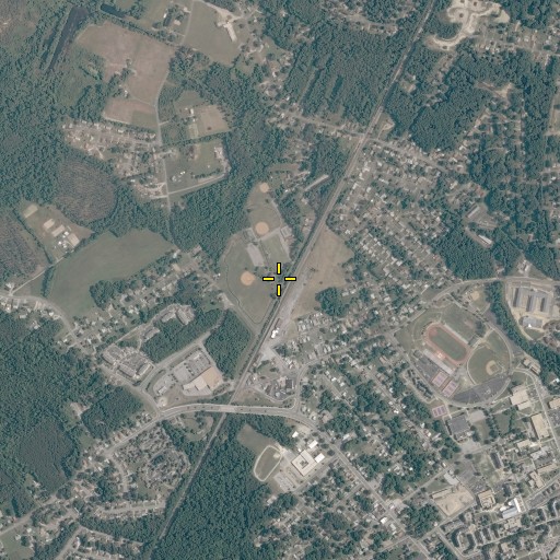Aerial/Satellite Image of Ettrick Census Designated Place, VA