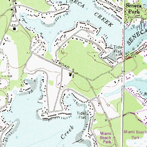 Topographic Map of Bowleys Quarters Census Designated Place, MD