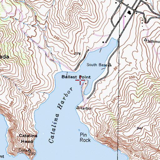 Topographic Map of Ballast Point, CA