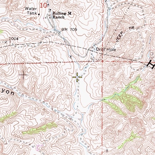 Topographic Map of Banie Canyon, CA