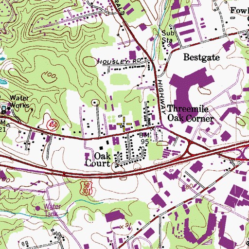 Topographic Map of Parole Census Designated Place, MD