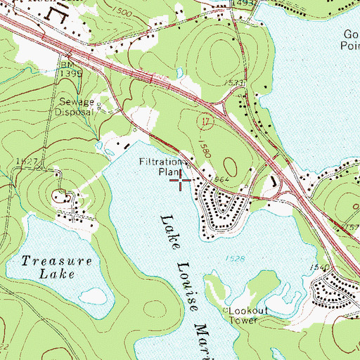 Topographic Map of Rock Hill Census Designated Place, NY