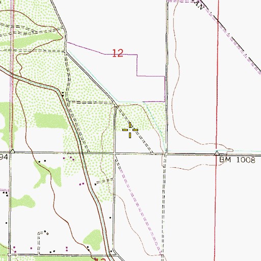 Topographic Map of Villa Buena, AZ