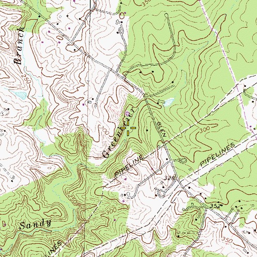 Topographic Map of Travilah Census Designated Place, MD