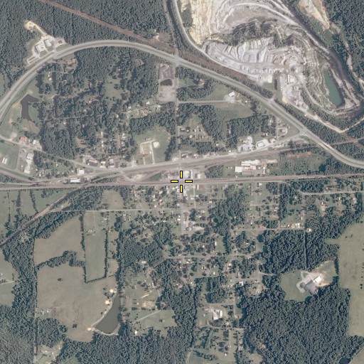 Aerial/Satellite Image of Town of Burkeville, VA