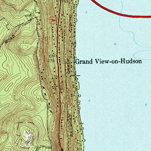 Topographic Map of Village of Grand View-on-Hudson, NY