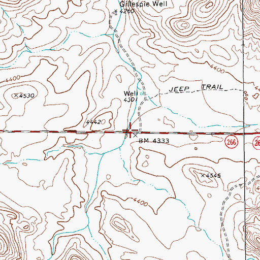 Topographic Map of Gillespie (historical), AZ
