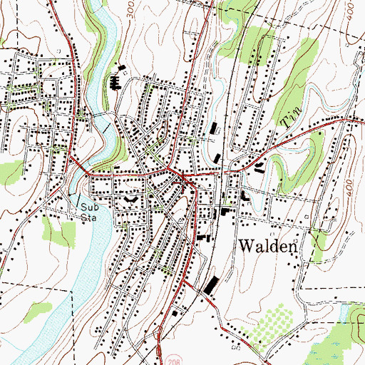 Topographic Map of Village of Walden, NY