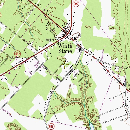 Topographic Map of Town of White Stone, VA