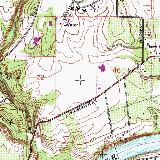 Topographic Map of Boones Ferry Primary School, OR