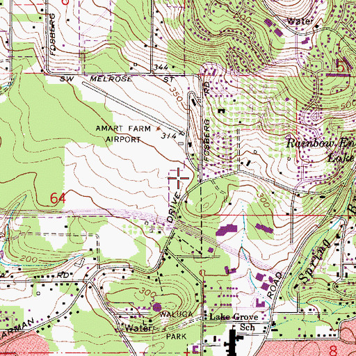 Topographic Map of Exploration Learning School, OR