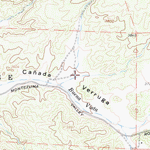 Topographic Map of Bergstrom Canyon, CA