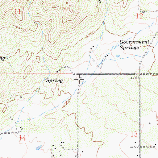 Topographic Map of Bertha Canyon, CA