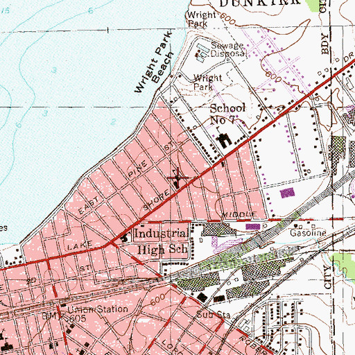 Topographic Map of Saint Hyacinth Parochial School, NY