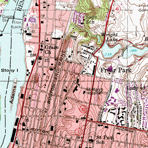 Topographic Map of Elementary School Number 2, NY