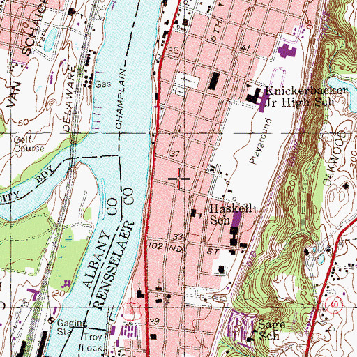 Topographic Map of Our Saviors Lutheran Church, NY