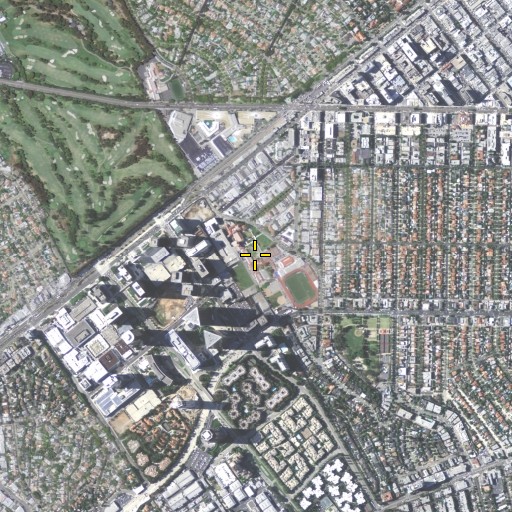 Aerial/Satellite Image of Beverly Hills High School, CA