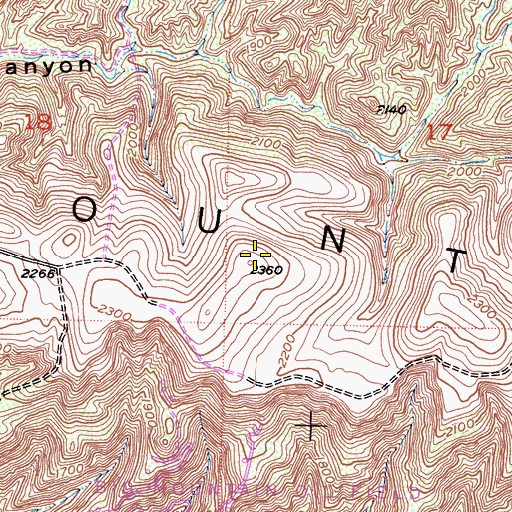 Topographic Map of Big Mountain, CA