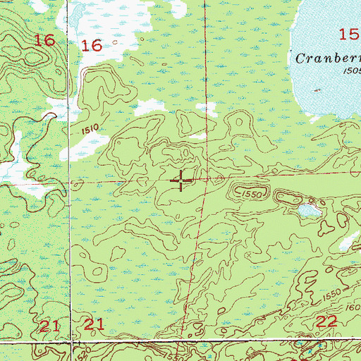 Topographic Map of Unorganized Territory of Bear Head Lake (historical), MN