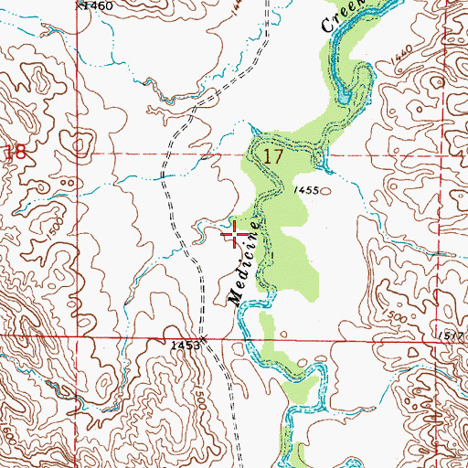 Topographic Map of Unorganized Territory of Lower Brule, SD