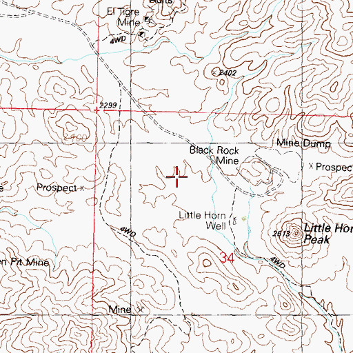 Topographic Map of Little Big Horn Well, AZ
