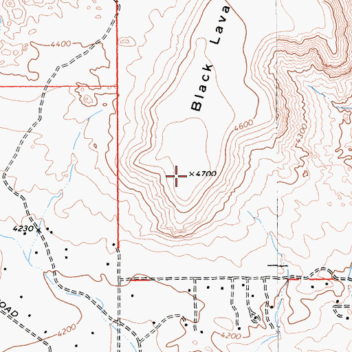 Topographic Map of Black Lava Butte, CA
