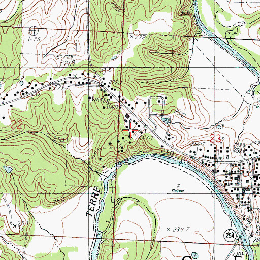 Topographic Map of City of Hermitage, MO