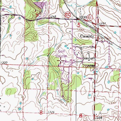 Topographic Map of City of Fremont Hills, MO