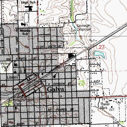 Topographic Map of City of Galva, IL