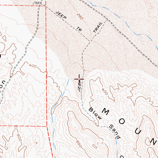 Topographic Map of Blow Sand Canyon, CA