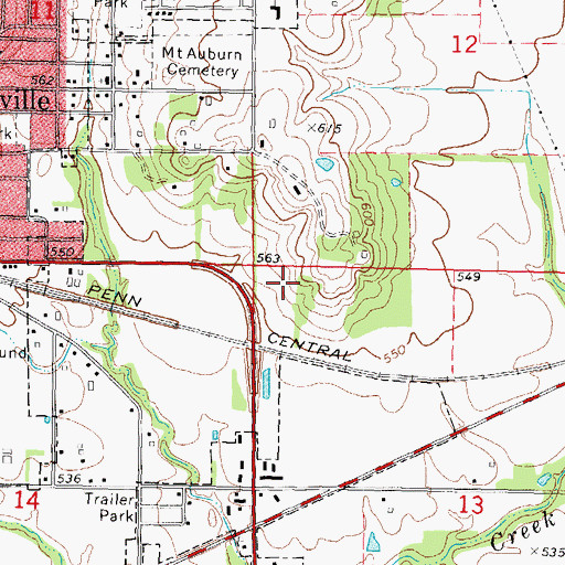 Topographic Map of City of Greenville, IL