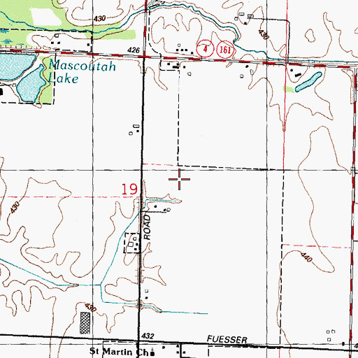Topographic Map of City of Mascoutah, IL
