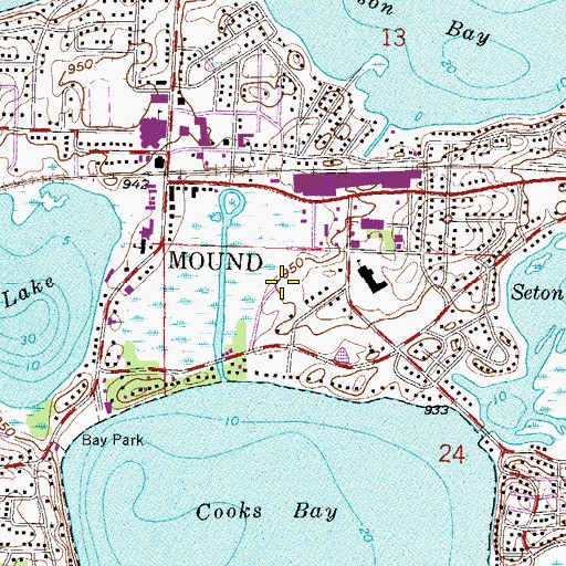Topographic Map of City of Mound, MN