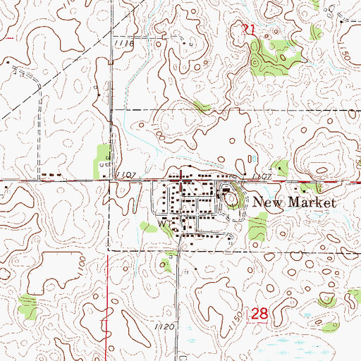 Topographic Map of City of New Market (historical), MN