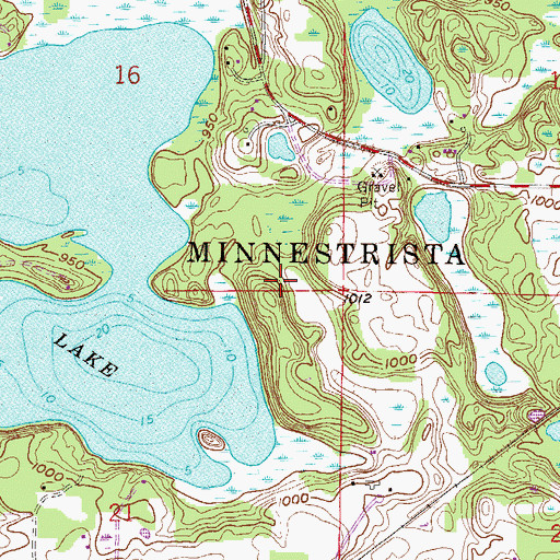 Topographic Map of City of Minnetrista, MN
