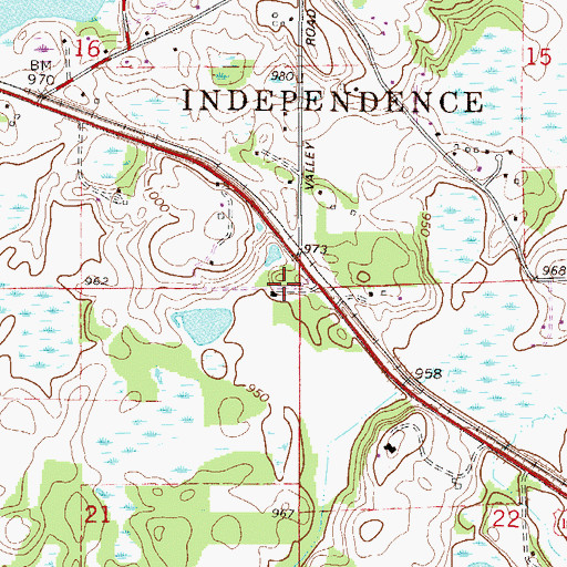 Topographic Map of City of Independence, MN